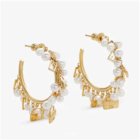 fendi big hoop earrings|fendi baguette earrings.